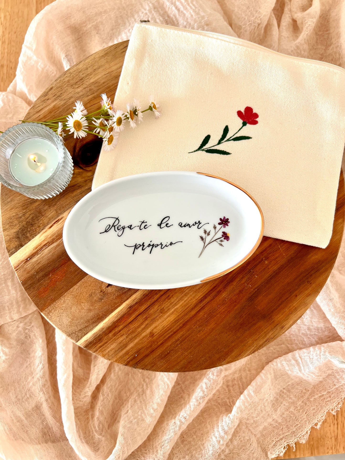 Coffret à bijoux ovale « amor próprio »