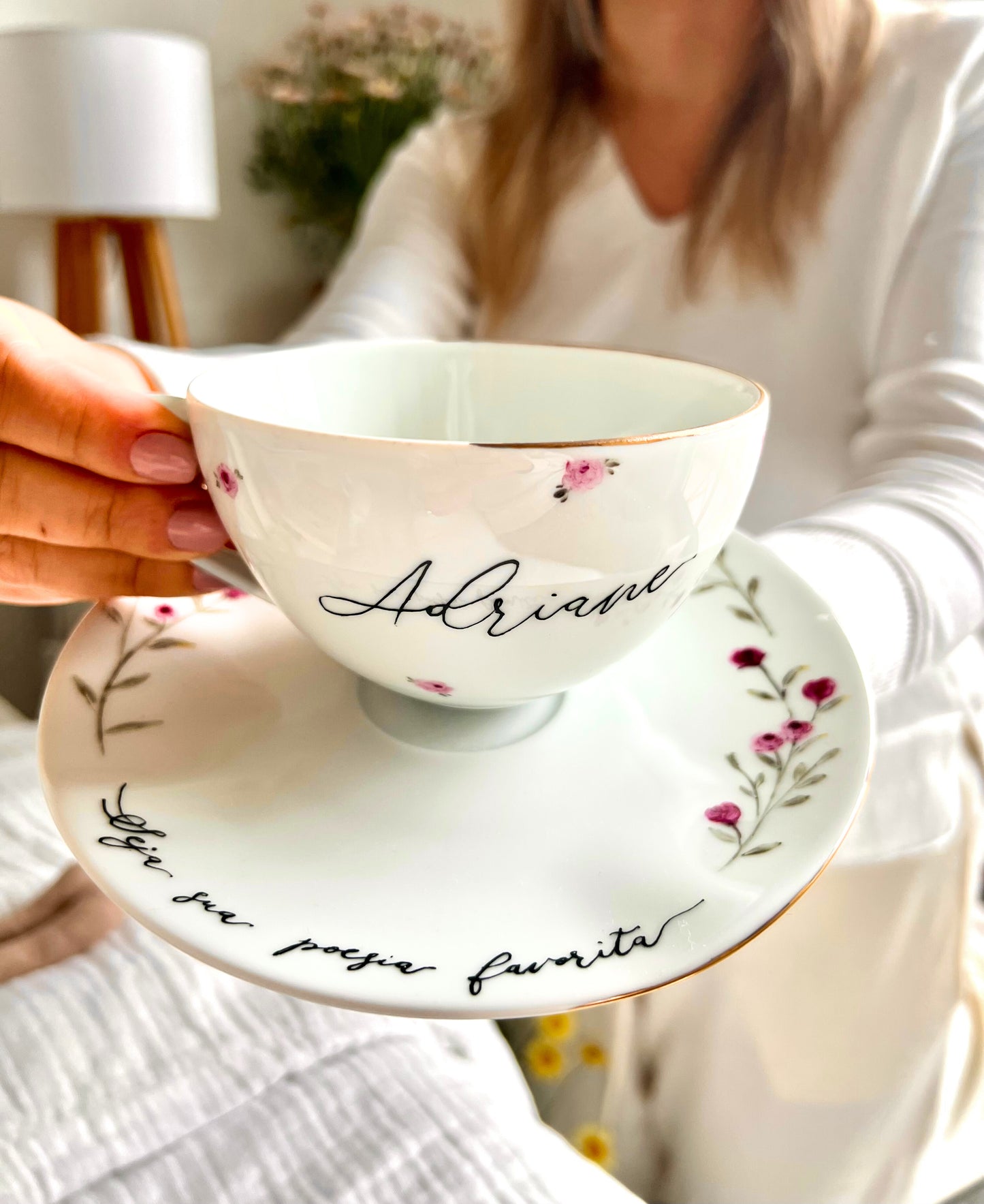Mug "mini rosas" name